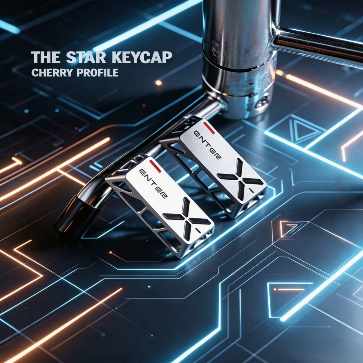 Premium Hollow Metal Backlit Keycap Set