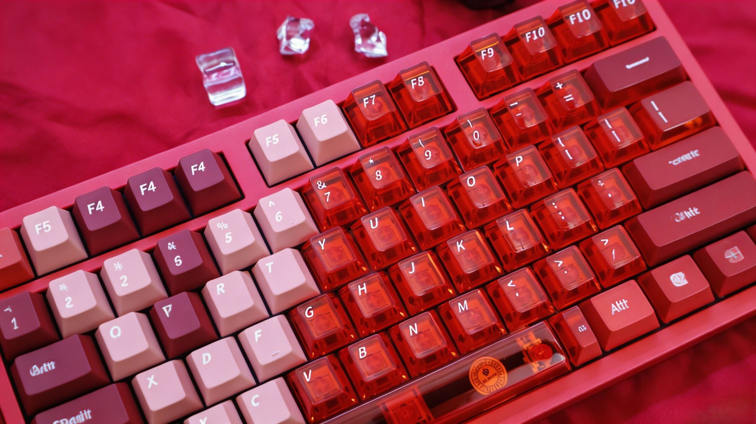 Gradient Transparent PC Keycaps
