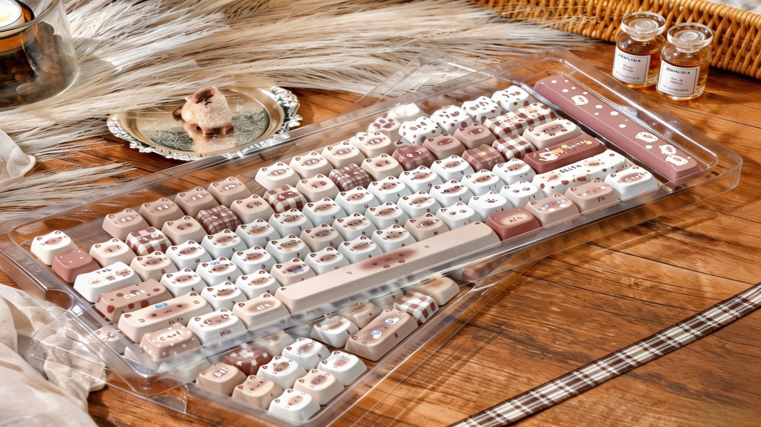 Maorbeng Siamese Cat Themed Keycaps