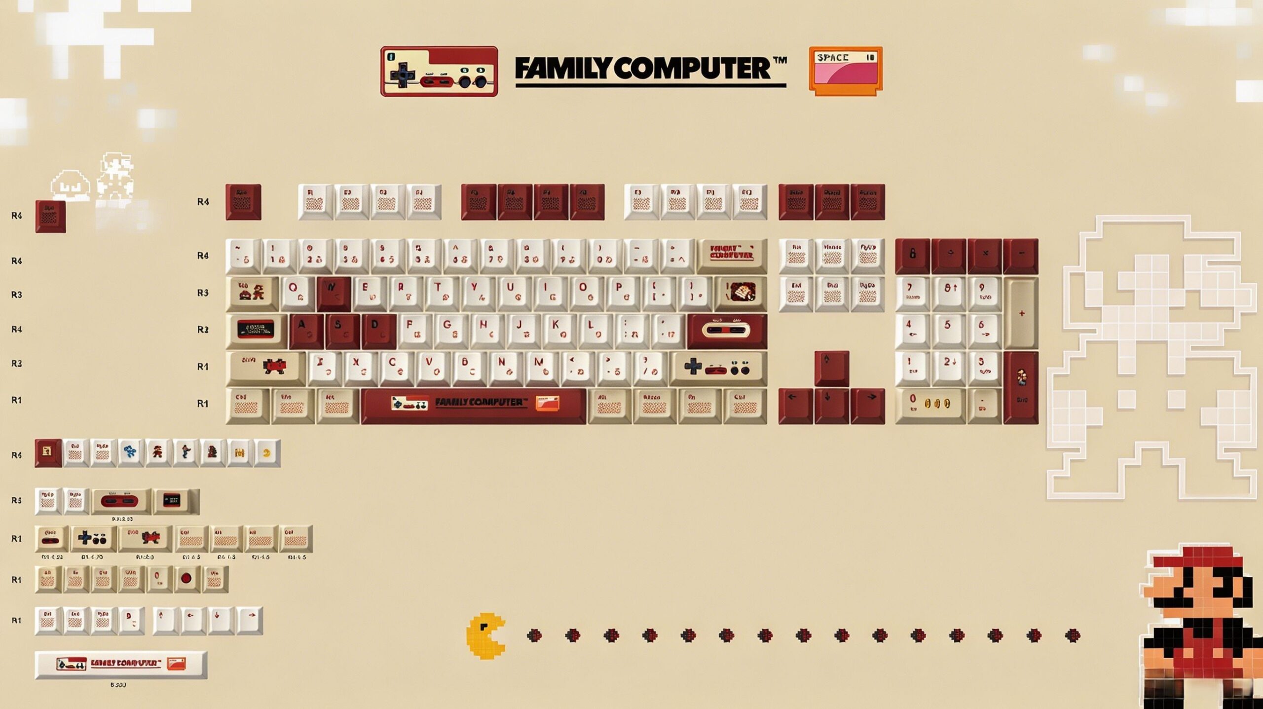 Maorbeng Famicom Themed Keycaps