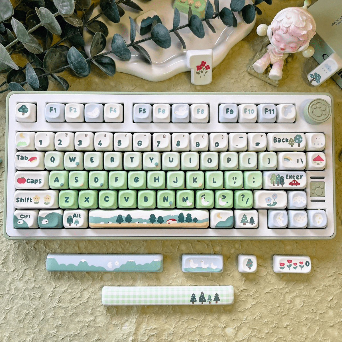 Maorbeng Forest Bird MOA Keycaps