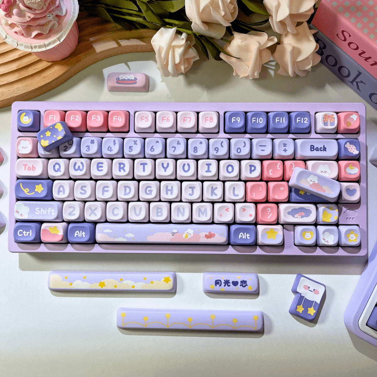 Maorbeng Moonlight Bunny MOA Keycaps