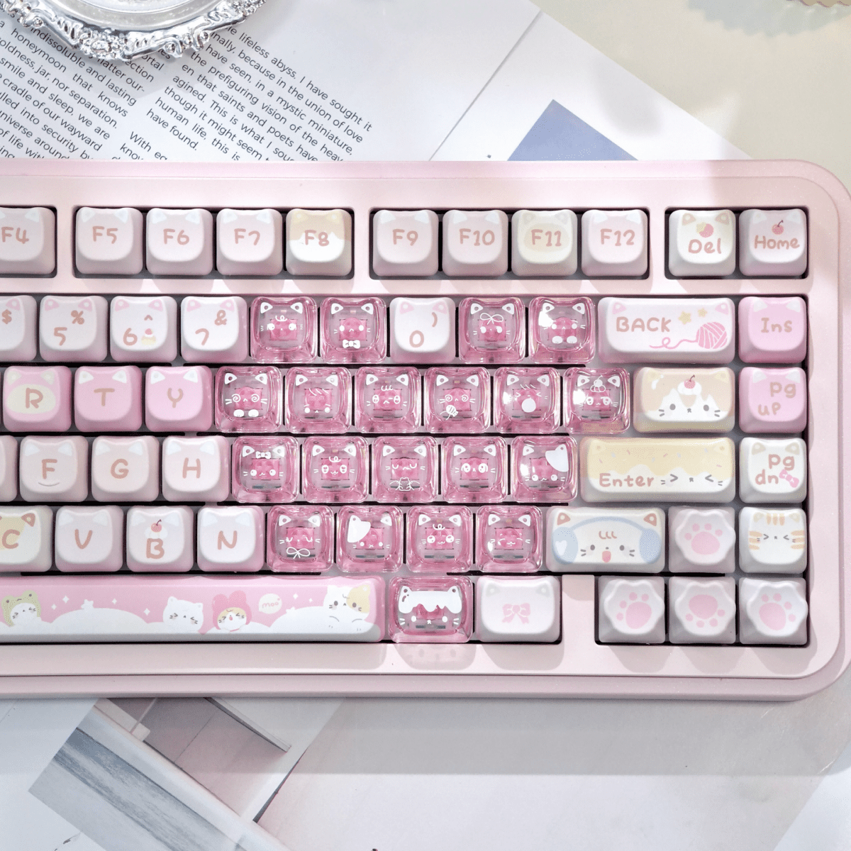 Maorbeng MAO Heart Series Translucent Keycaps