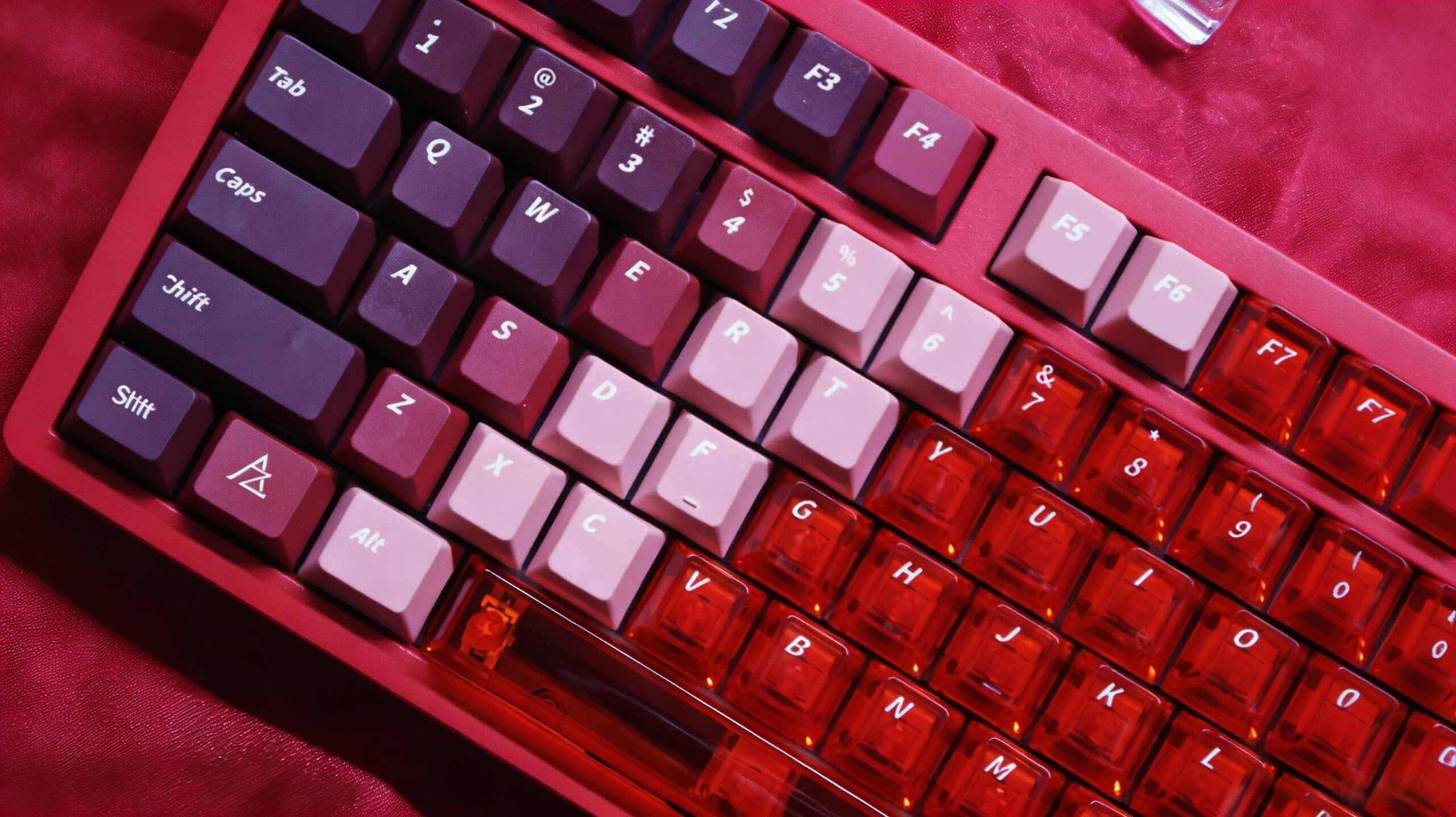 Gradient Transparent PC Keycaps