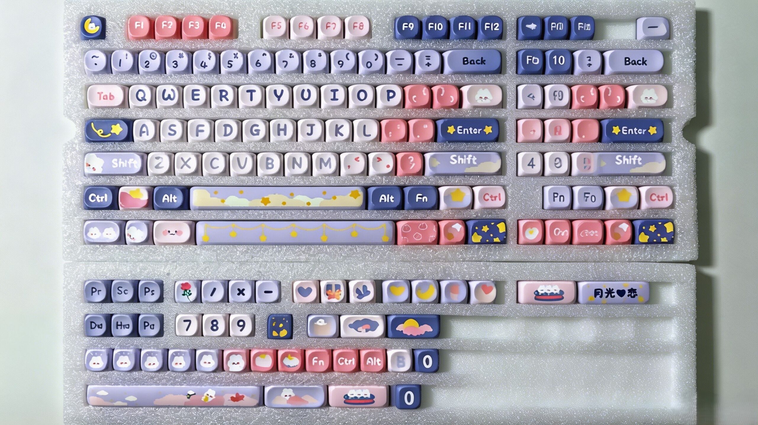 Maorbeng Moonlight Bunny MOA Keycaps