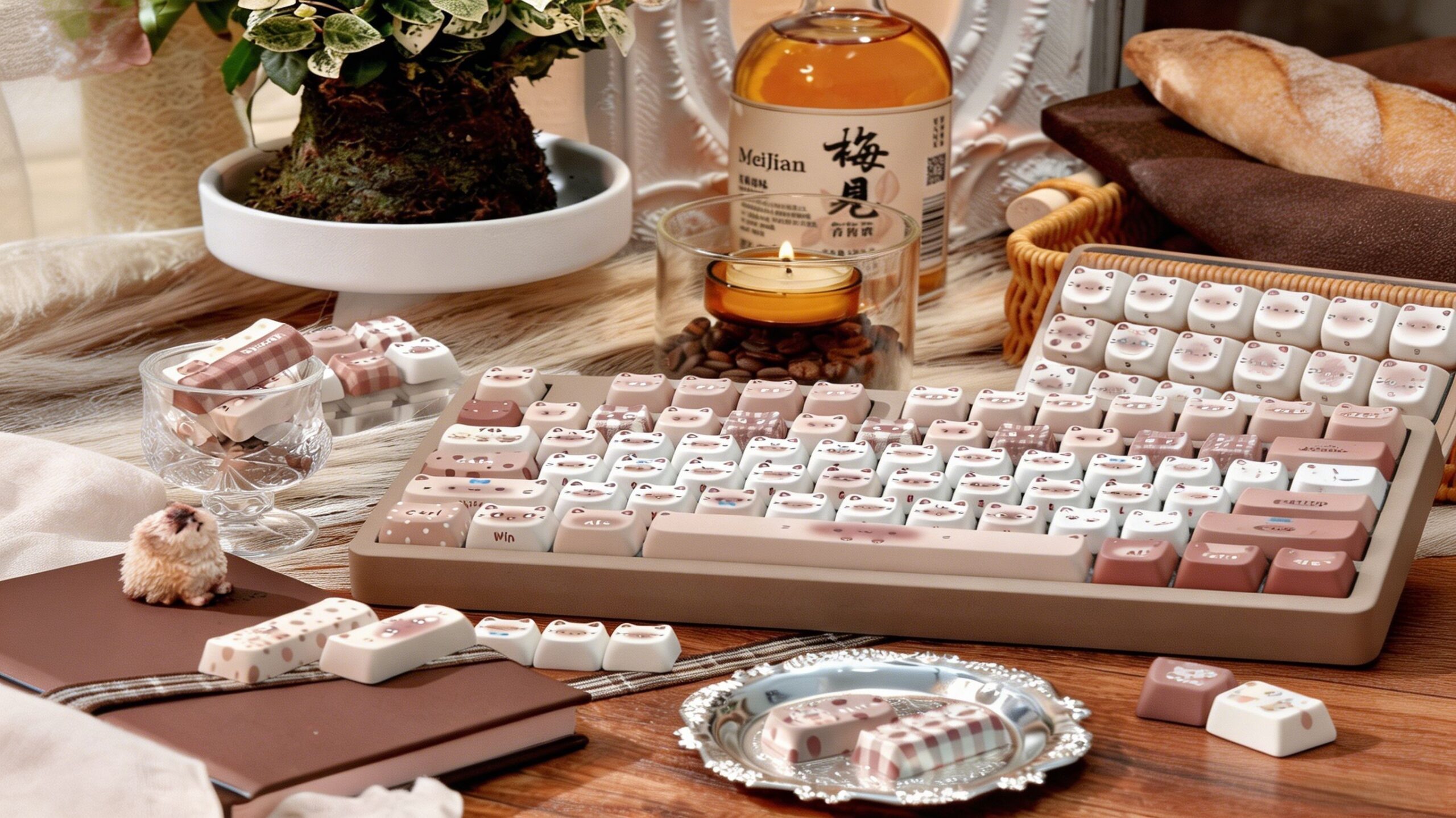 Maorbeng Siamese Cat Themed Keycaps