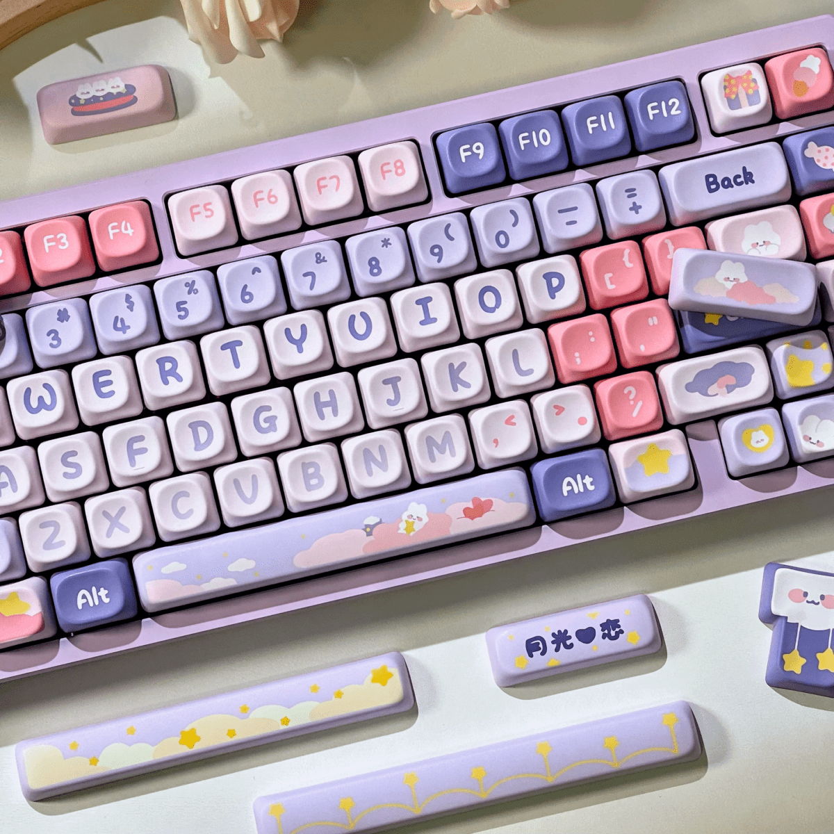 Maorbeng Moonlight Bunny MOA Keycaps