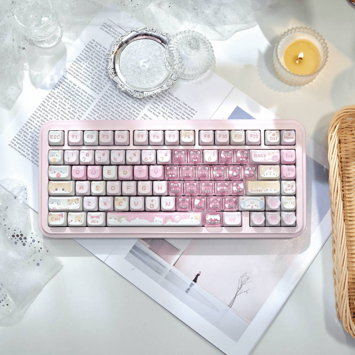 Maorbeng MAO Heart Series Translucent Keycaps
