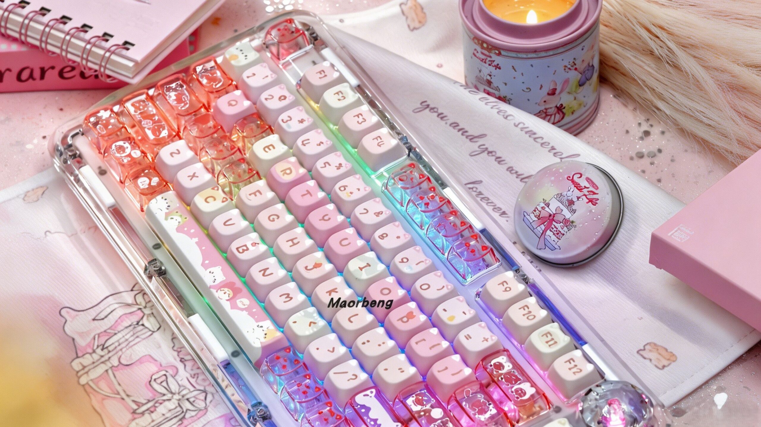 Maorbeng Cute Transparent Keycaps