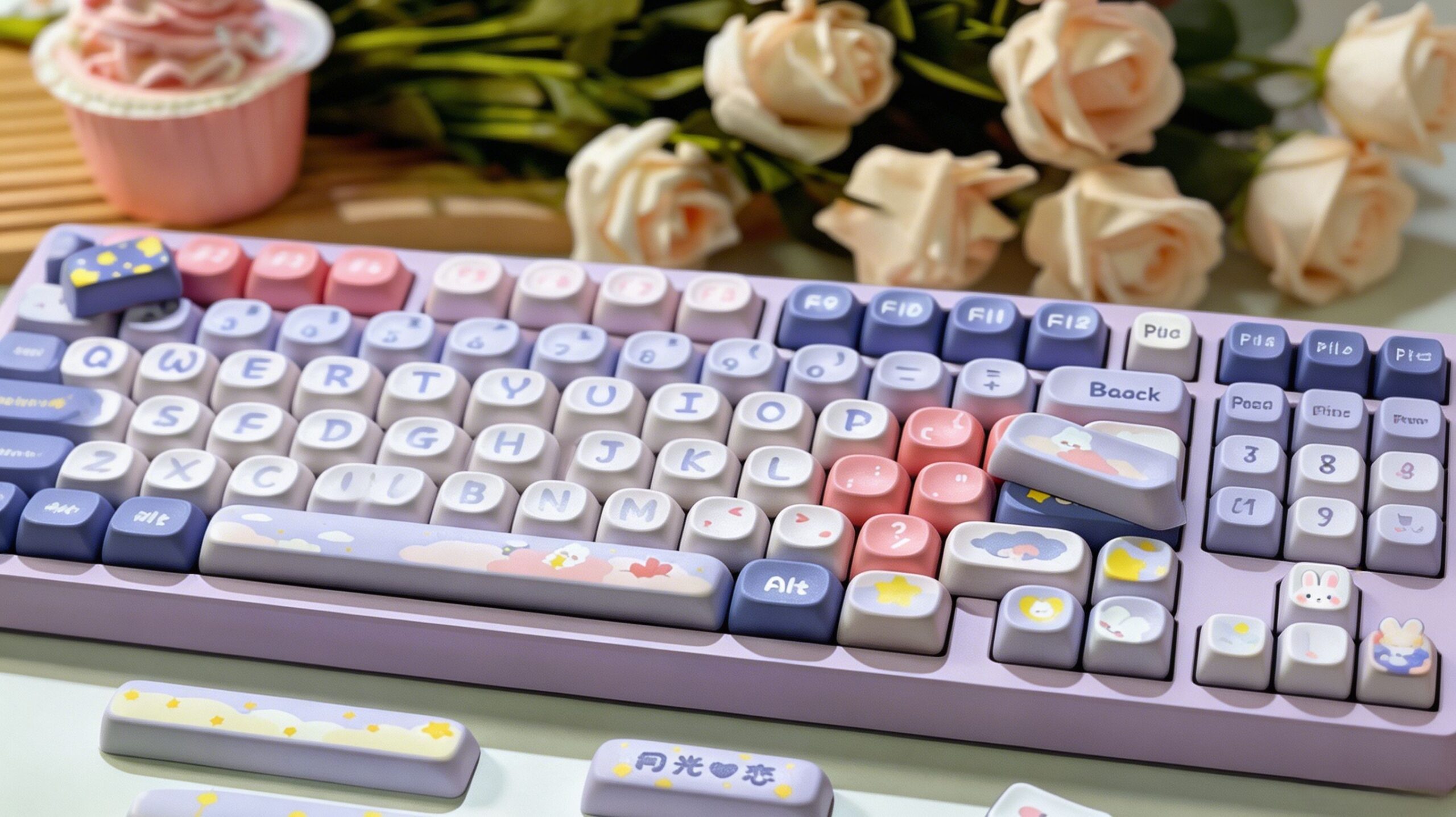 Maorbeng Moonlight Bunny MOA Keycaps