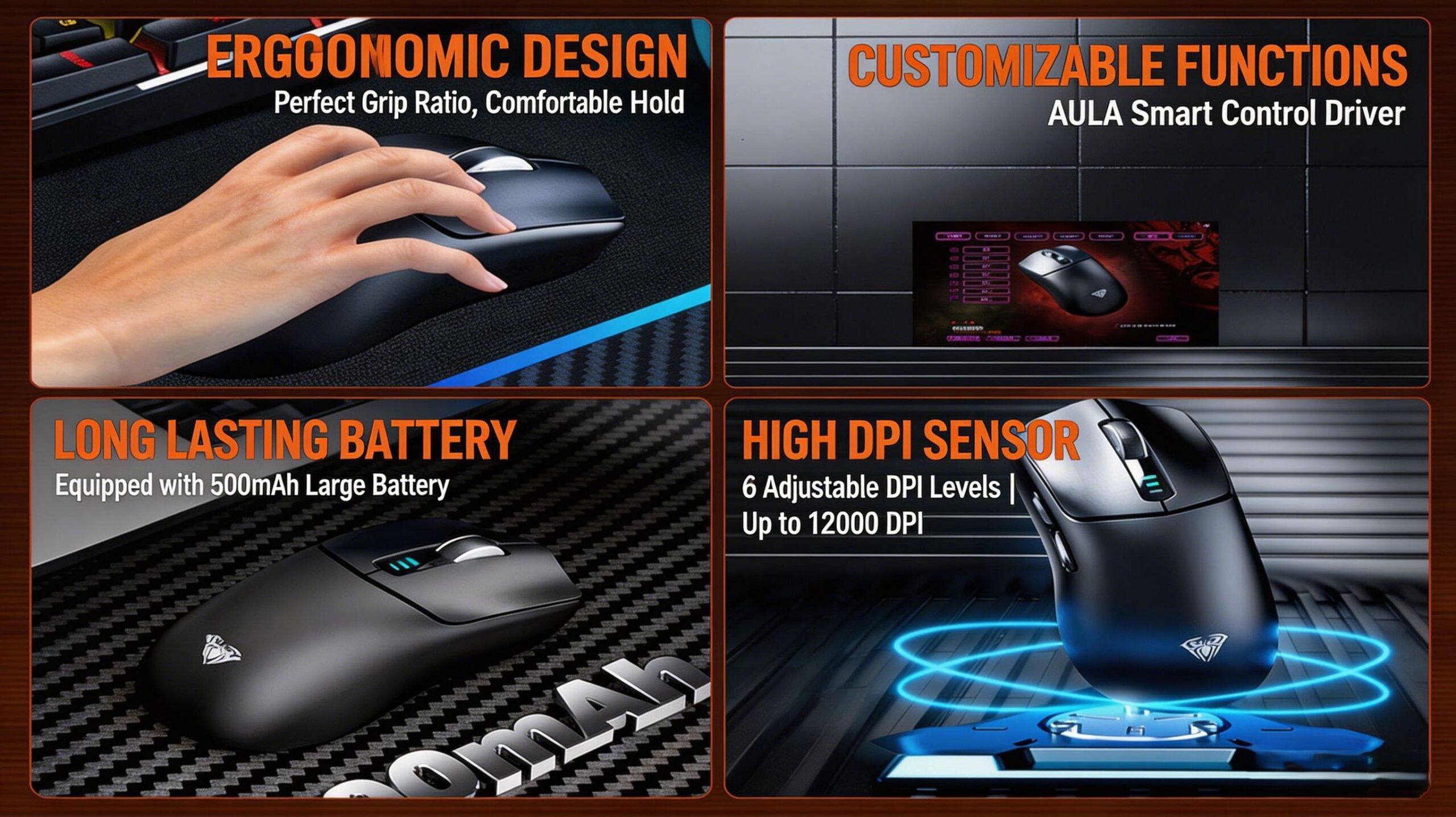 AULA SC580 Wireless Gaming Mouse