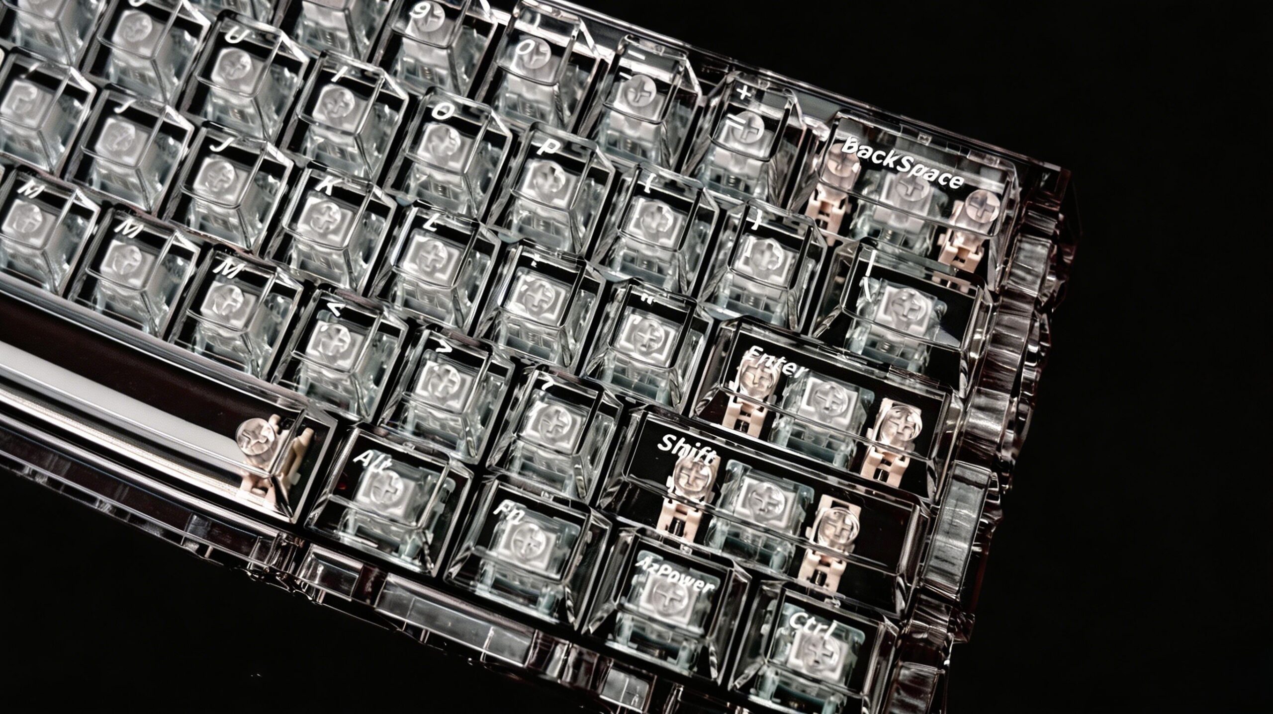 Gradient Transparent PC Keycaps