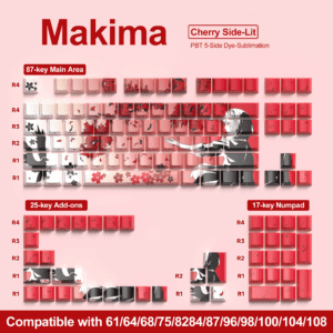 Makima Keycaps Red 129Key - Cherry Profile