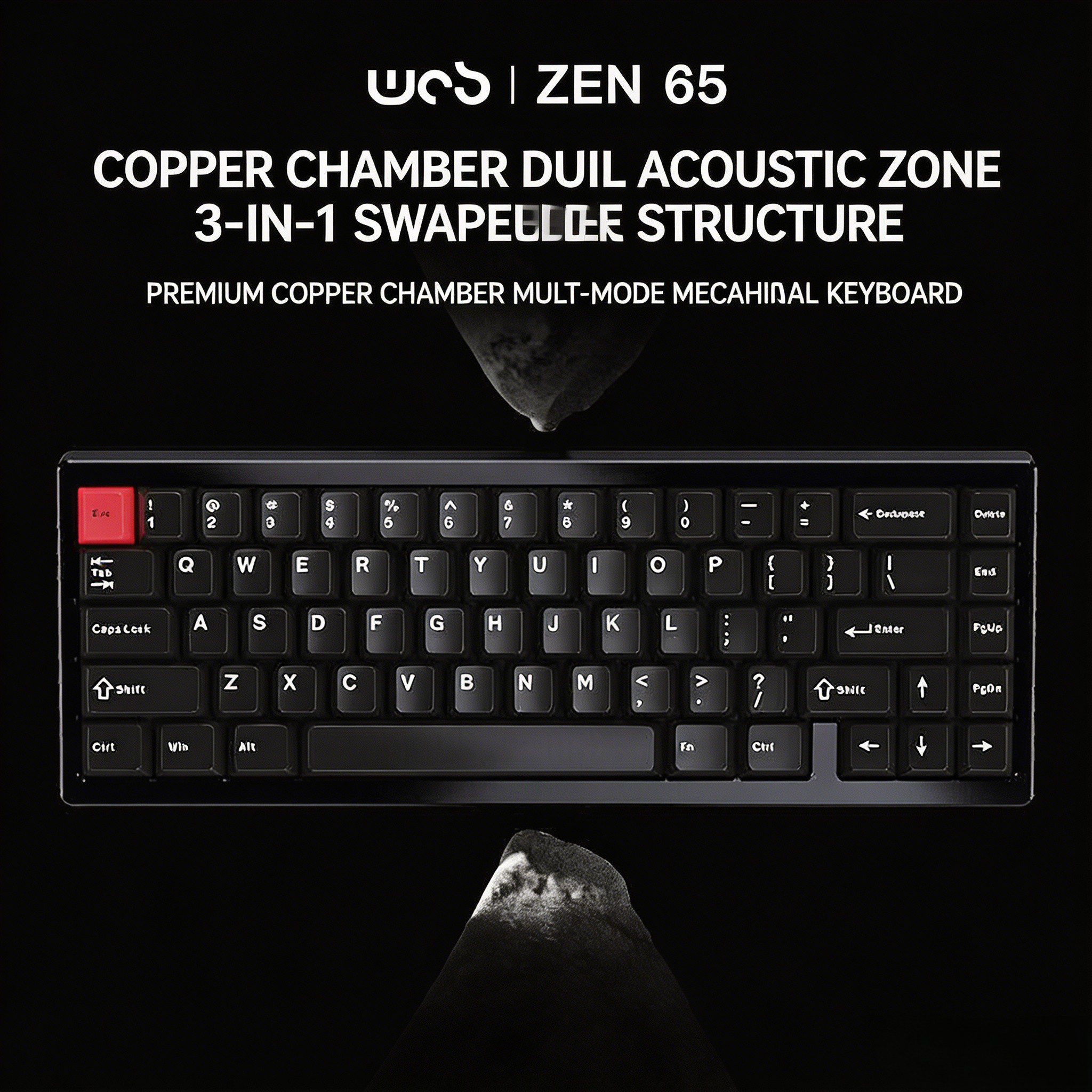 WOBKEY Zen 65 メカニカルキーボード | ワイヤレス 65%