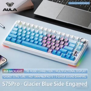 Glacier blue(Side-Printed) + heart butterfly + white