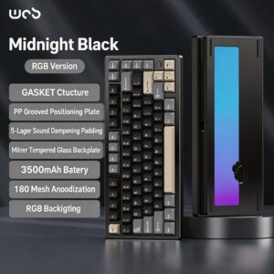 Nightfall Black - Anodized - RGB / Ziwei Switch / Tempered Glass