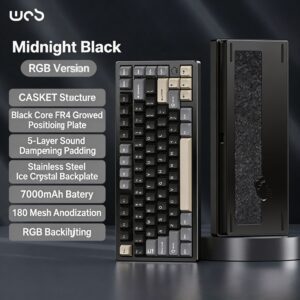 Nightfall Black - Anodized - RGB / Kailh Snow Cocoa Switch / Ice Crystal