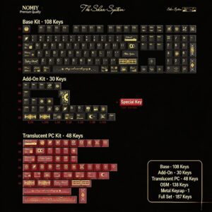 Solar System Metallic Paint Original PBT + 48-Key Fog Transparent PC