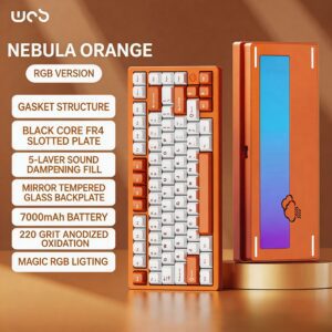 Nebula Orange - RGB / Snow Top Mango Switch / Tempered Glass