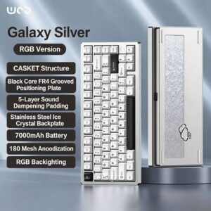 Galaxy Silver - Anodized - RGB /Kailh Snow Cocoa Switch/ Ice Crystal