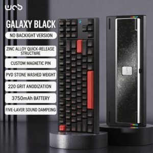 Starry Black - Anodized - Tri-Mode No Lighting / Frost Jade Switch