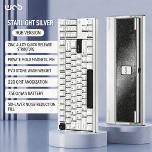 Starlight Silver - Anodized Tri-Mode RGB / Snow Peak Cocoa Switch