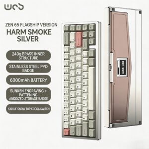 Warm Smoke Silver (ARGB - Snow Peak Cocoa Switch) FR4 Fixed | 220 Grit | Anodized