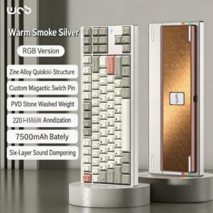 Warm Smoke Silver - Anodized Tri-Mode RGB / Snow Peak Cocoa Switch