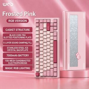 Frost Peach Pink - Electrophoresis - RGB / Kailh Snow Cocoa Switch / Ice Crystal