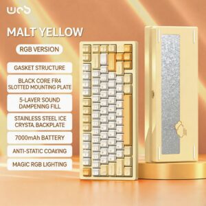 Malt Yellow - Coated - RGB / Kailh Snow Cocoa Switch / Ice Crystal