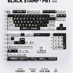 Black Printed Keycap Set (151 keys)