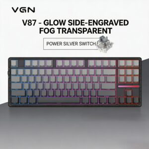 V87 Dynamic Silver Switch with Dim Light Translucent Side-Printed RGB