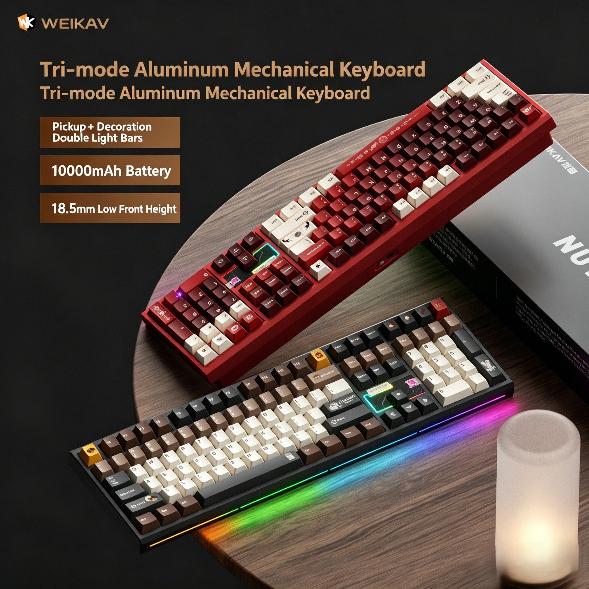 Weikav NUT108 メカニカル/カスタムキーボード (ベアボーン) WEIKAV NUT108 フルサイズ アルミニウム製メカニカルキーボード