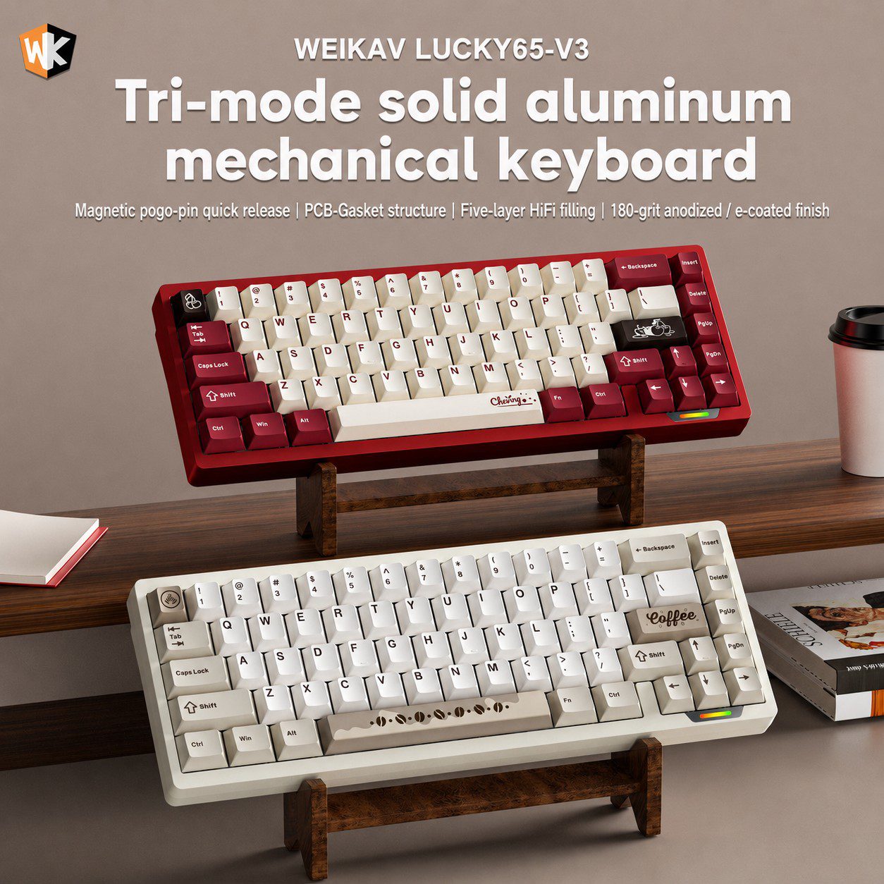 WEIKAV LUCKY65 V3 | 65% Tri-Mode Aluminum Keyboard