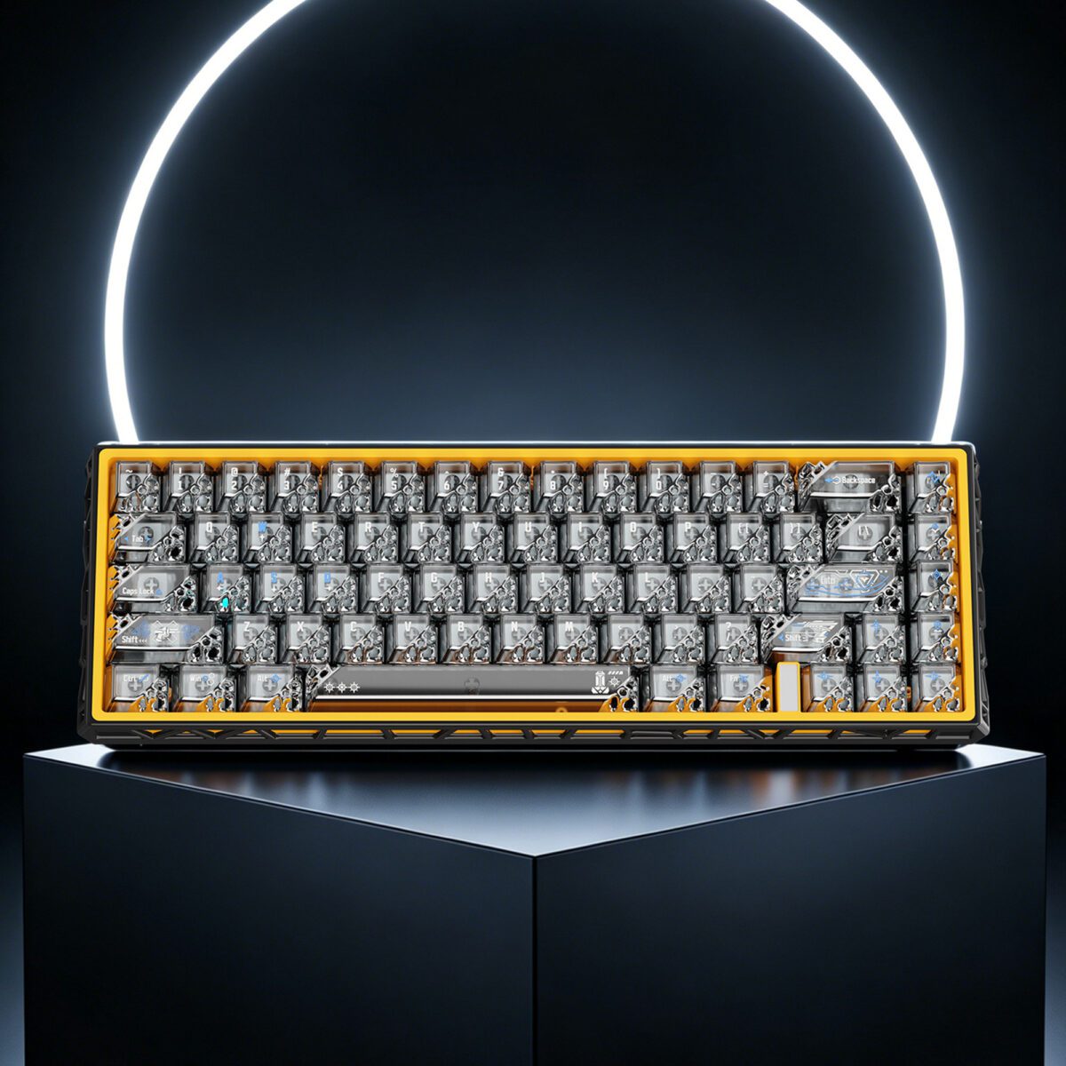 HEK Quantum Honeycomb Transparent PC Keycaps