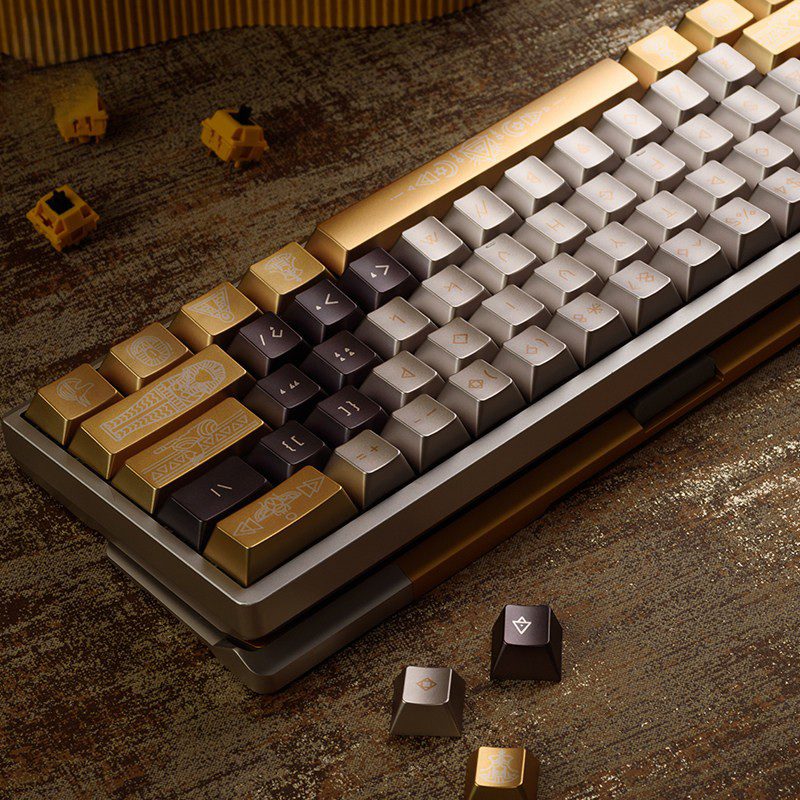 HEK Egypt Metallic Paint 130-Key CNC Aluminum Keycap Set