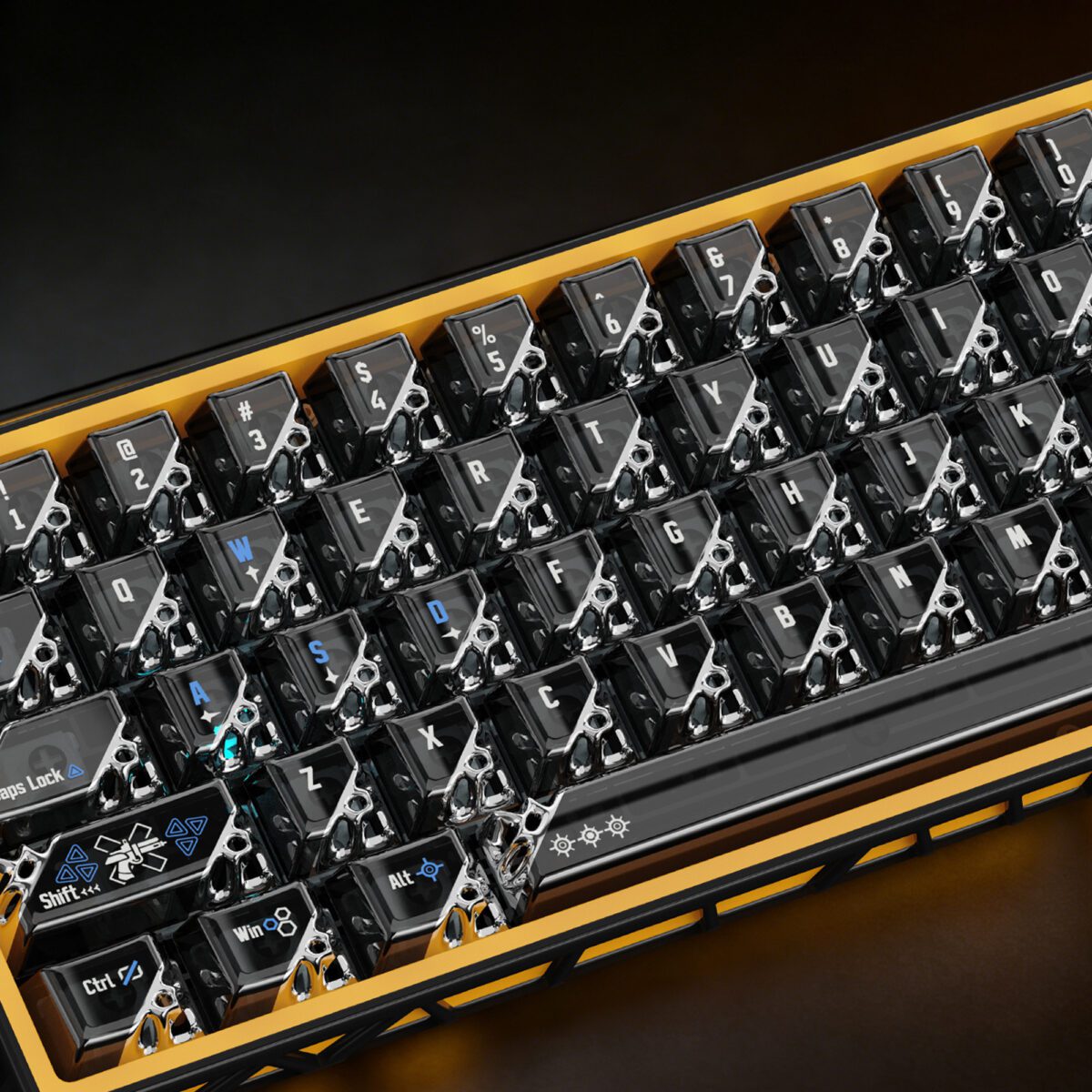 HEK Quantum Honeycomb Transparent PC Keycaps