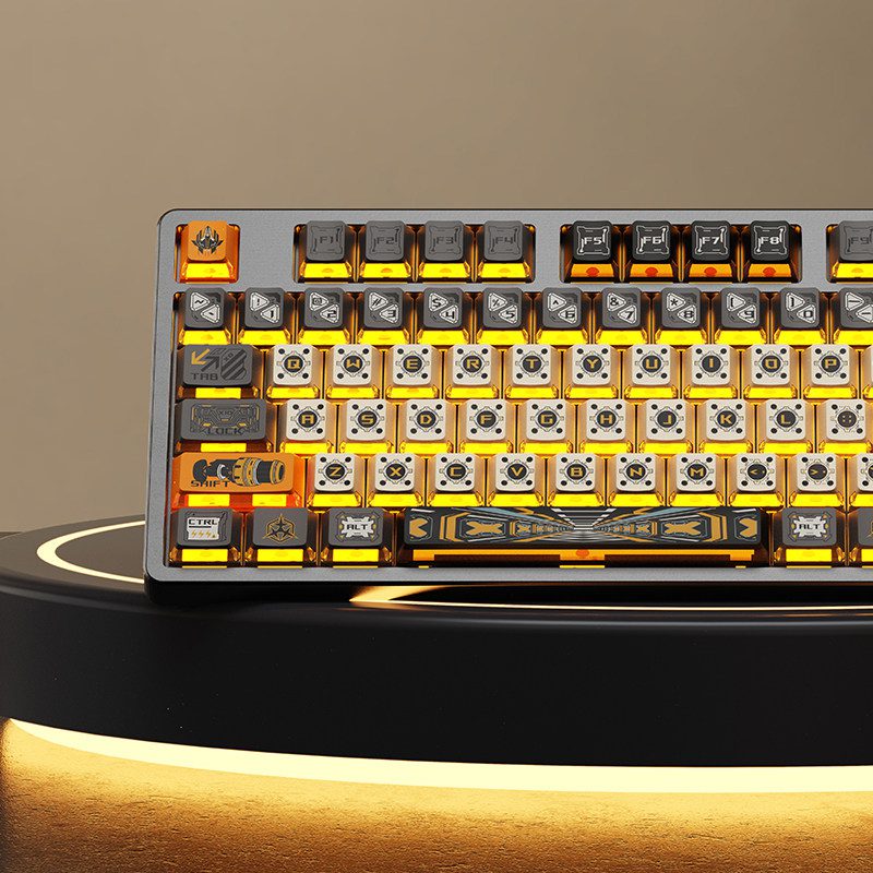 HEK Time Spaceship PBT + PC Shine-Through Keycap Set