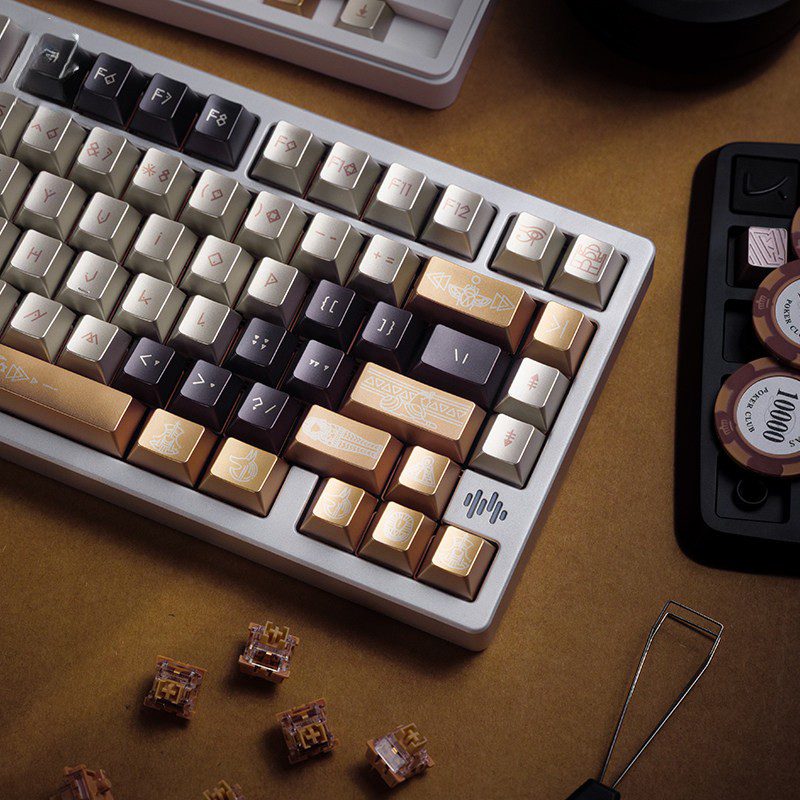 HEK Egypt Metallic Paint 130-Key CNC Aluminum Keycap Set