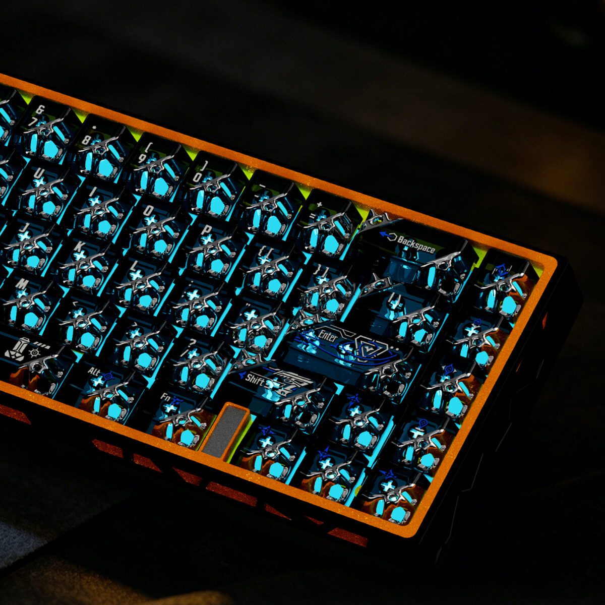 HEK Quantum Honeycomb Transparent PC Keycaps
