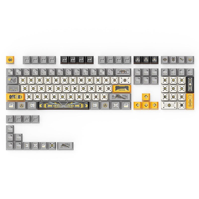 HEK Time Spaceship PBT + PC Shine-Through Keycap Set