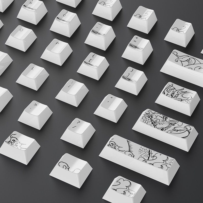 HEK Yuanhai Yiqing Ceramic-Look 139-Key Keycap Set