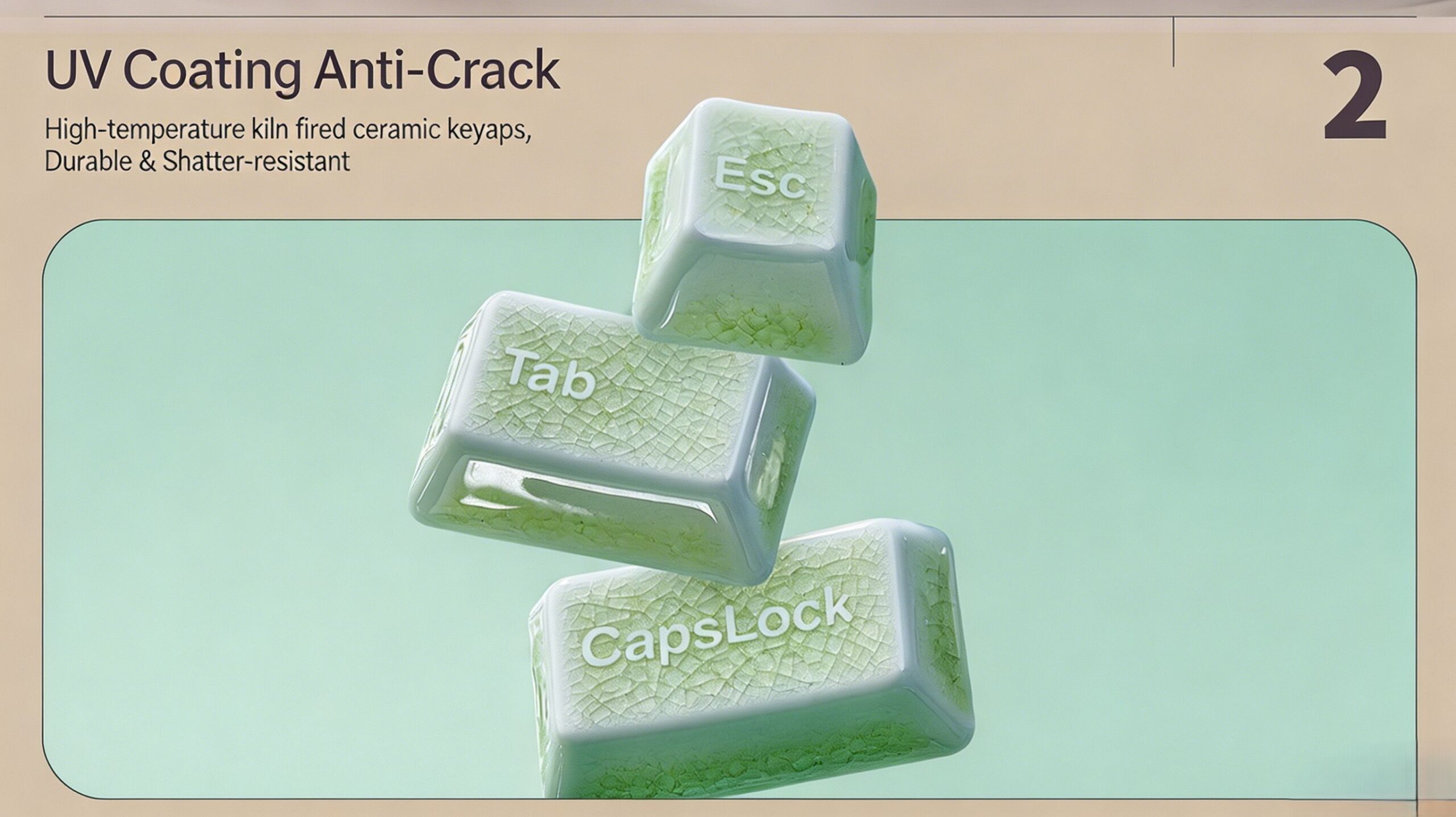 HEK Crackle Series Ceramic Keycaps