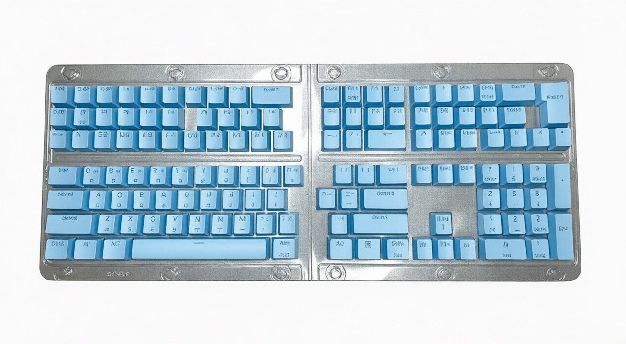 Black Hangul Translucent Keycaps