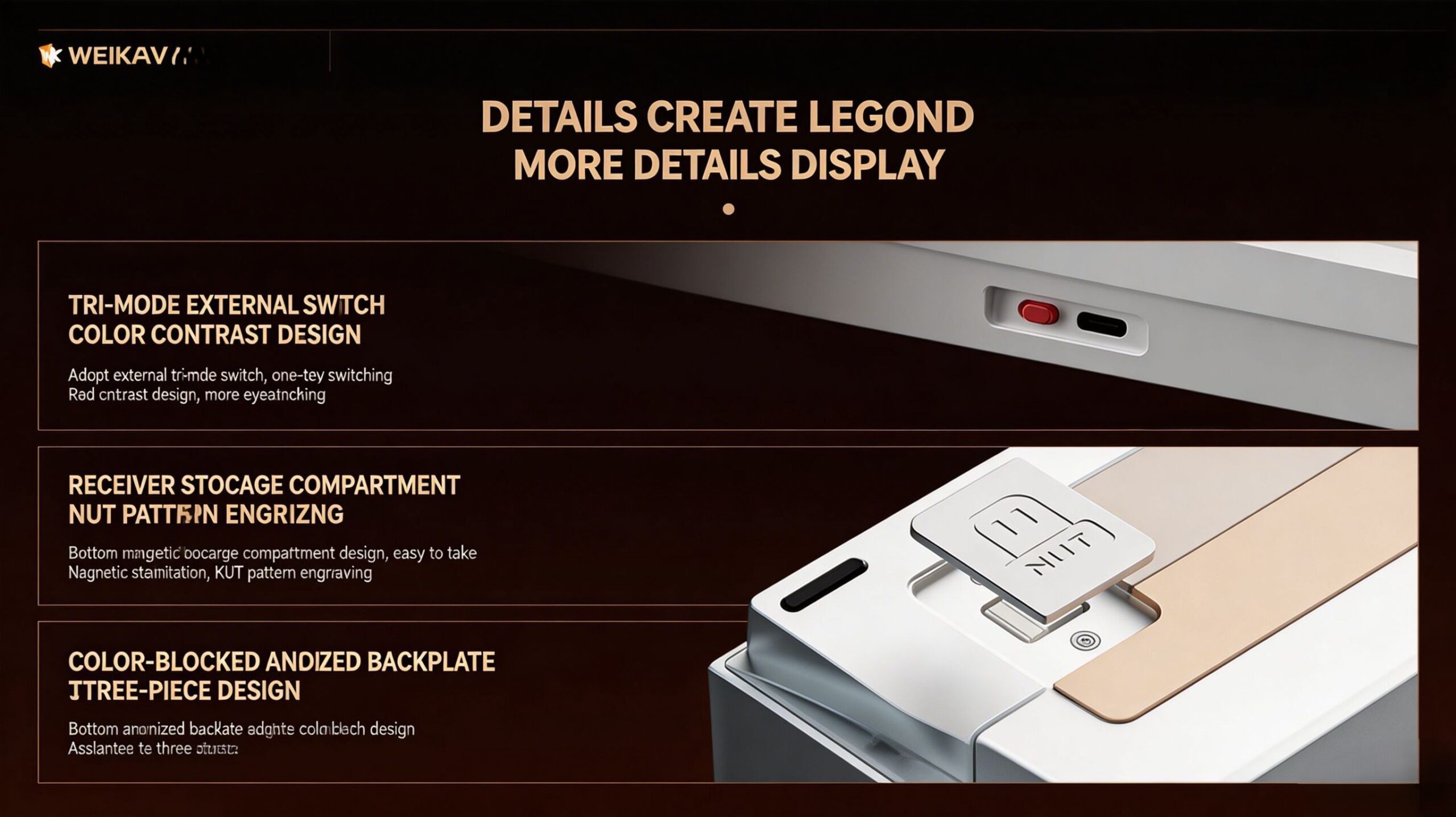 WEIKAV NUT108 Mechanical Keyboard