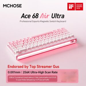 Ace 68 Air Esports Edition Mist Peach Gradient Kailh Magnetic Switch