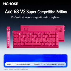 Ace68 V2 Ultra Edition Berry Red Qingyu Hall Effect Switch
