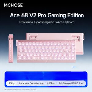 Ace68 V2 Ultra Edition Frosted Pink Star Ring Hall Effect Switch