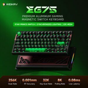 Anodized Black Pixel Black Transparent Keycaps - YingXue Magnetic Axis