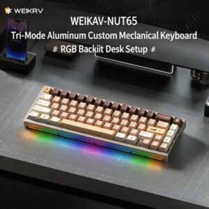 Anodized Coffee Gold Silent Desert with Coconut Switch